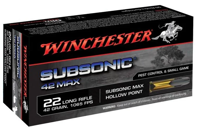 Balles 22LR subsonic max 42grain WINCHESTER