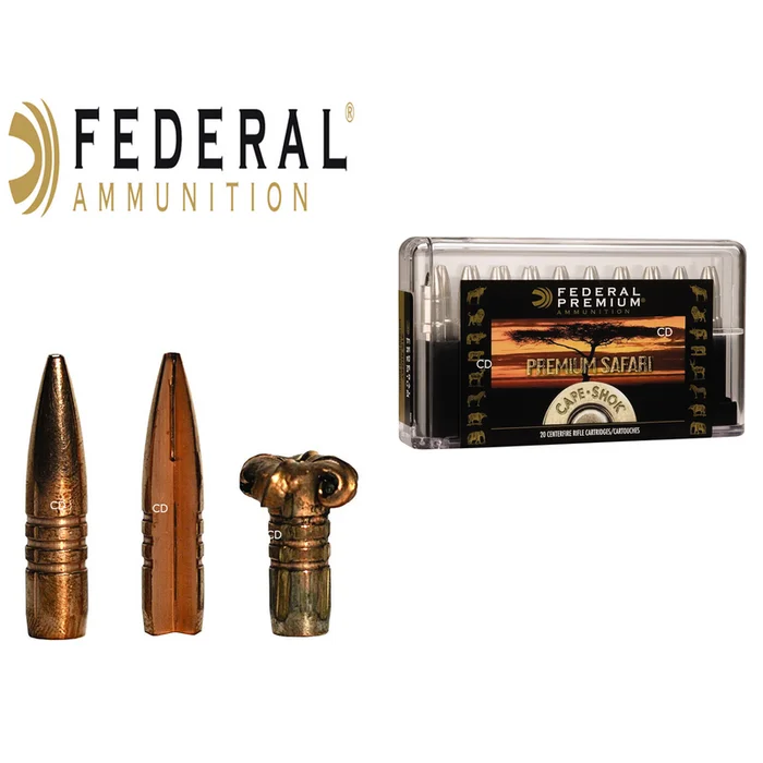 BALLES FEDERAL BARNES TRIPLE SHOCK X-BULLET CAPE SHOCK 416 Rem magnum 399 Grains PAR 20