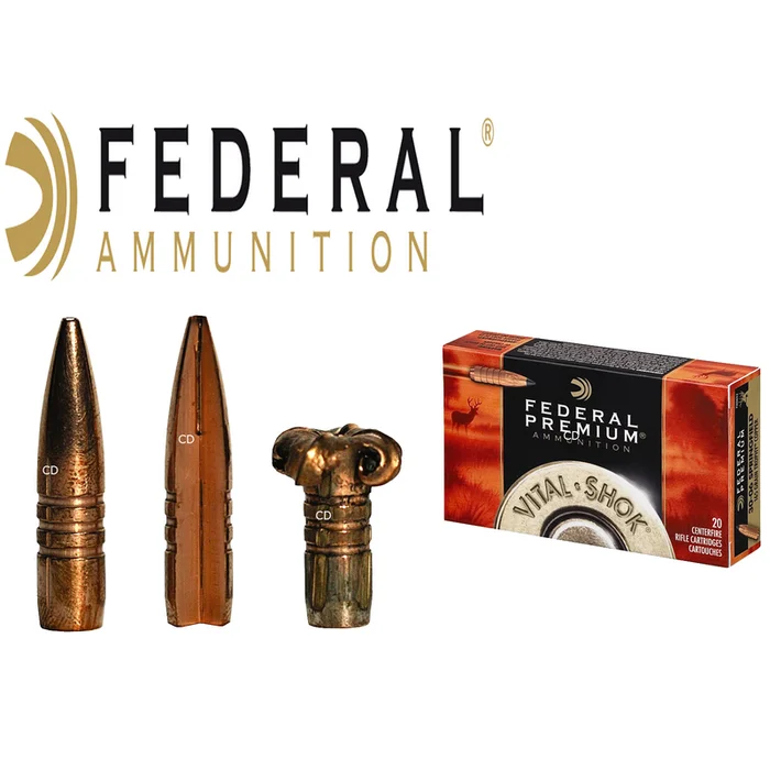 BALLES FEDERAL BARNES TRIPLE SHOCK X-BULLET VITAL SHOK 25-06 Rem 100 Grains