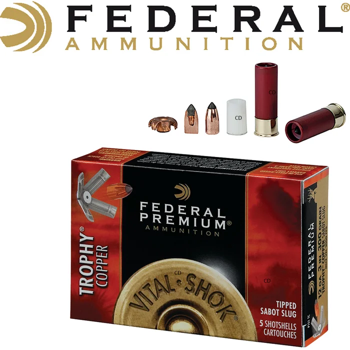 BALLES FEDERAL PREMIUM VITAL SHOK TROPHY COPPER 12 /70 20G PAR 5