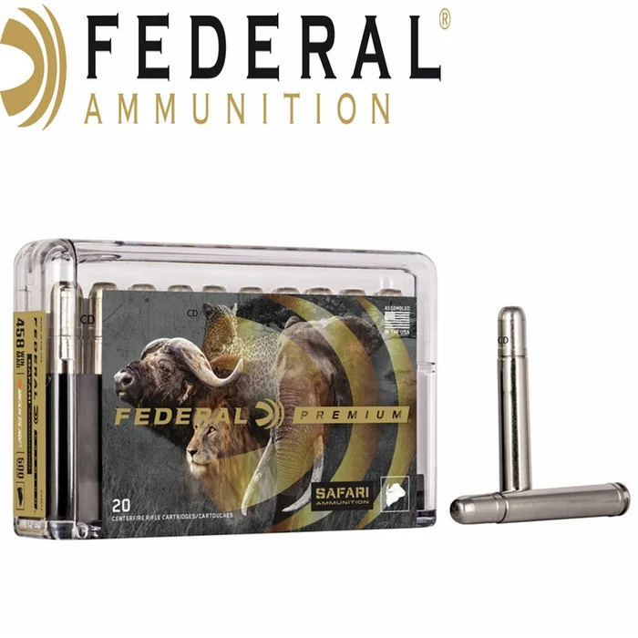 Balles Fédéral Trophy Bonded Bear Claw Cape Shock 458 Win Magnum 500 Grains Par 20