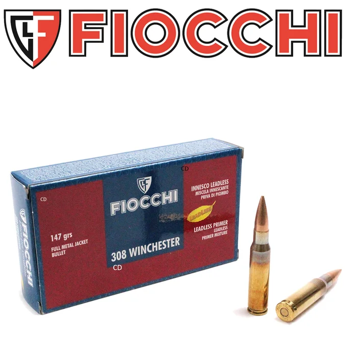 Balles Fiocchi FMJ 308 Win 147 Grains Par 20