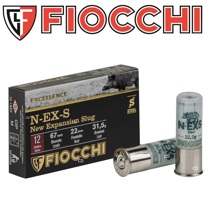 BALLES FIOCCHI N-EX-S 12 /67 ACIER 31,5G PAR 5