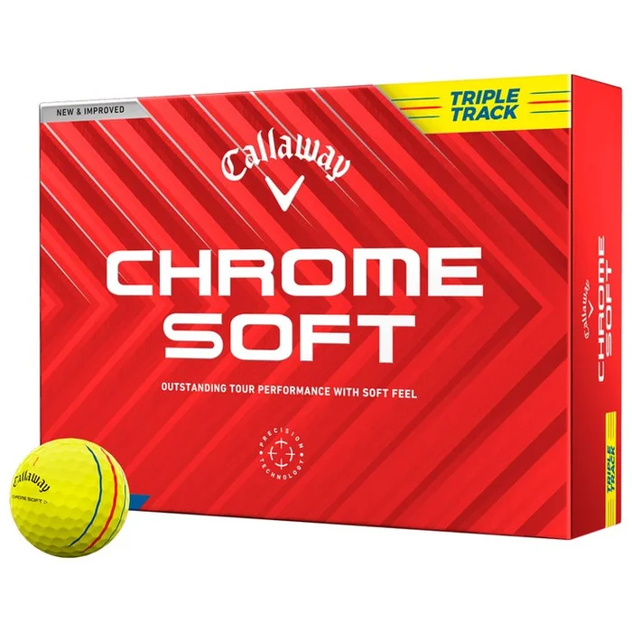 Balles neuves Callaway Golf Chrome Soft Triple Track Yellow