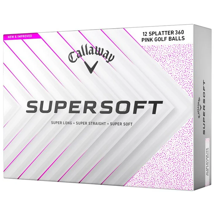 Balles neuves Callaway Golf Supersoft Pink Splatter