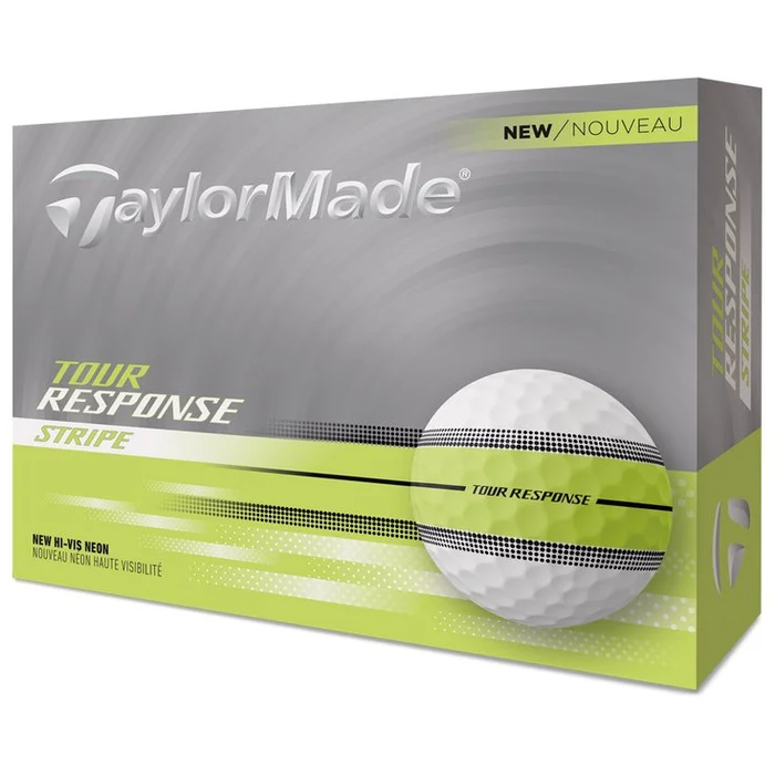 Balles neuves Taylormade Tour Response Stripe Neon Yellow