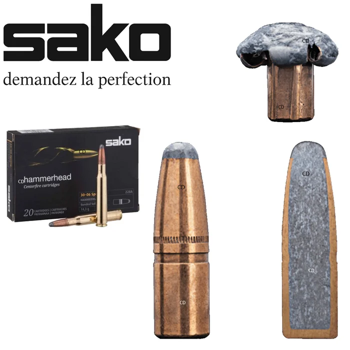 Balles Sako Hammerhead SP 7×65 Rem 170 Grains Par 20