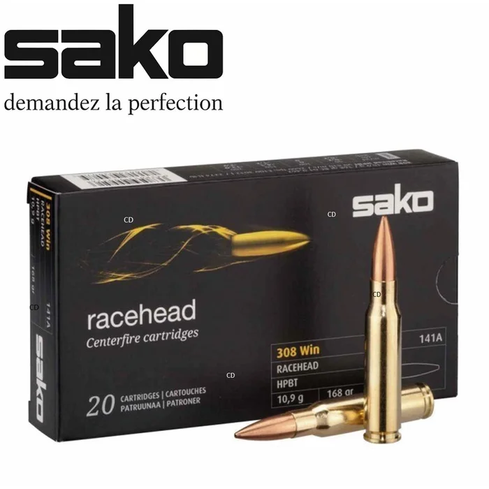 Balles Sako Racehead HP 308 Win 168 Grains Par 20