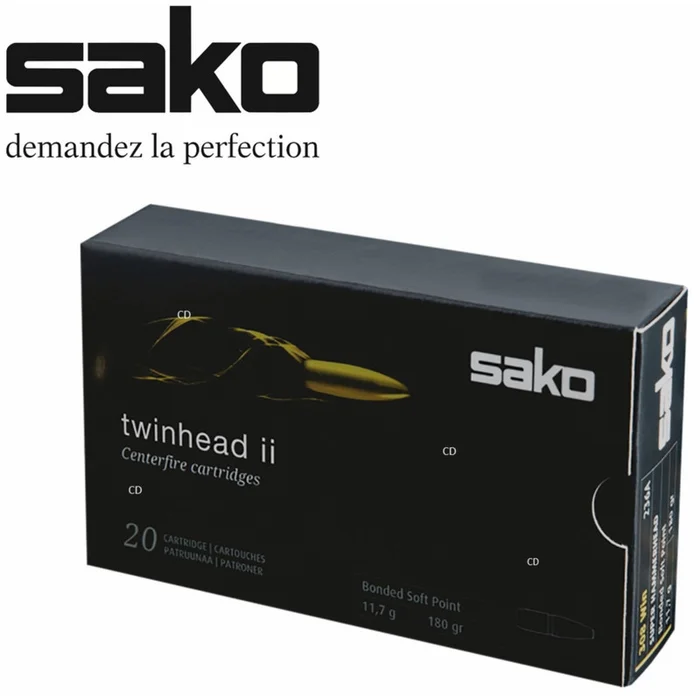 Balles Sako Twinhead II 416 Rigby 400 Grains Par 10