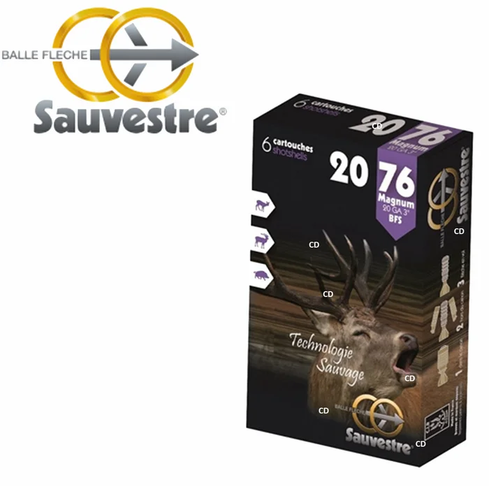 Balles Sauvestre BFS Gros Gibier 20 /76 Par 6