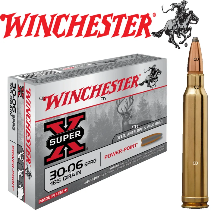 Balles Winchester Power Point 30-06 Sprg 165 Grains Par 20