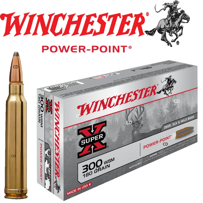 BALLES WINCHESTER SUPER X POWER POINT 300WSM 180 GRAINS PAR 20