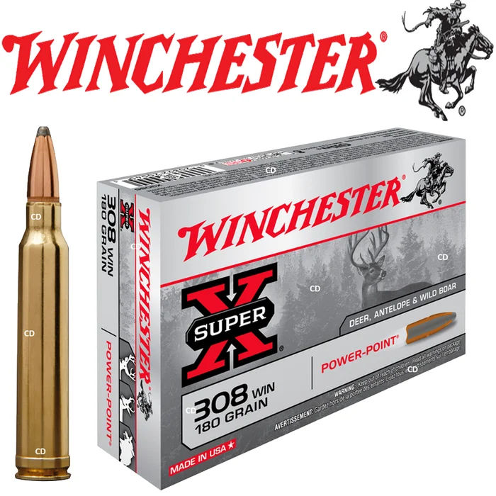 Balles Winchester Super X Power Point 308 Win 180 Grains Par 20