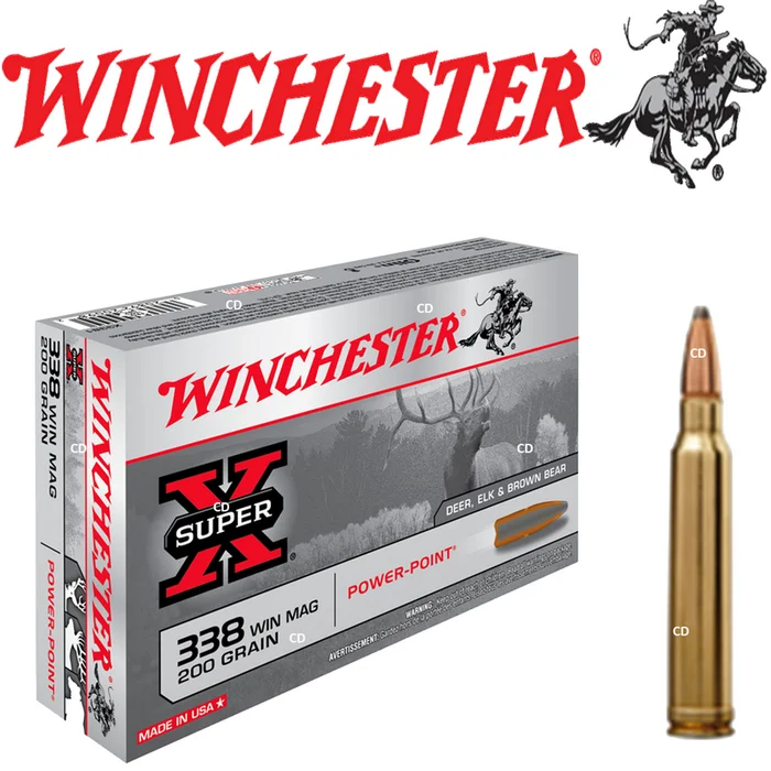 Balles Winchester Super X Power Point 338 Win Mag 200 Grains Par 20