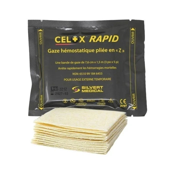Bande de gaze hémostatique chitosane Celox 150cm