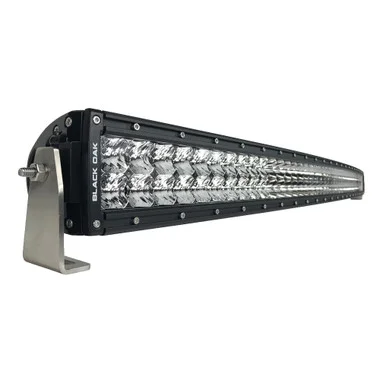 Barre lumineuse combinée Black Oak Pro Series incurvée à double rangée de 50 po – Noir