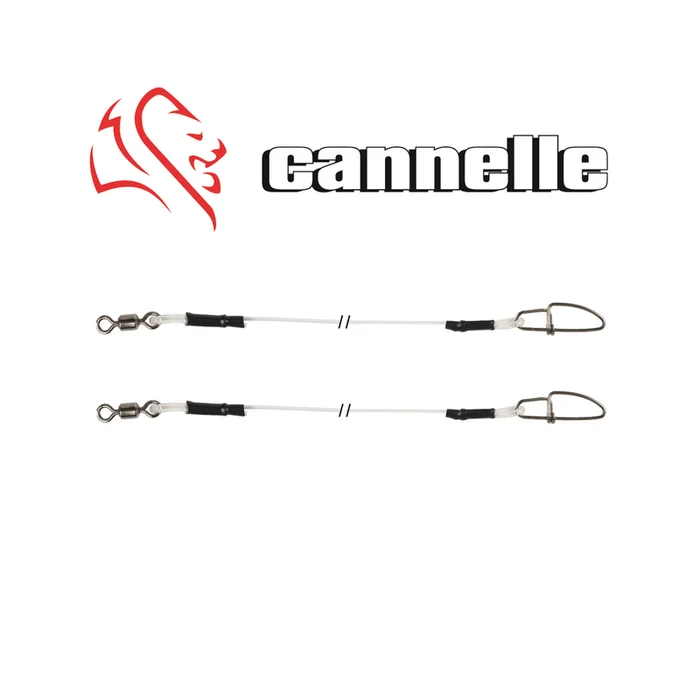 BAS DE LIGNE CANNELLE FLUOROCARBONE 60CM PAR 2