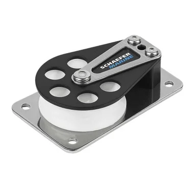 Base plate/joue en aluminium/poulie en Delrin Schaefer série 5