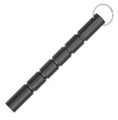 Baton de défense 14cm, matraque noire – métal