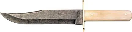 BCWSB02D – Bear & Son Damascus Bowie White Smooth Bone