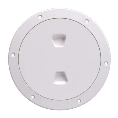 Beckson Plaque de pont à vis centrale lisse de 6″ – Blanc