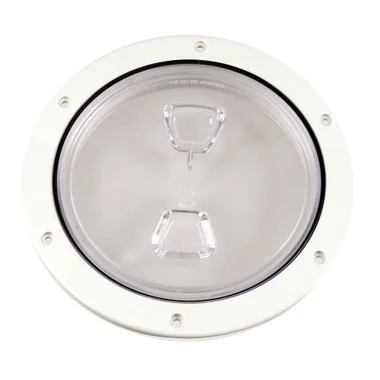 Beckson Plaque de pont à visser centrale transparente de 6″ – Blanc
