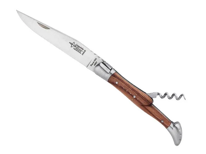 BEL 4272 LAGUIOLE G.DAVID 2P BOIS DE ROSE MITRES INOX MAT 12CM