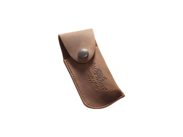 BEL300.PM – ETUI CUIR BRUN POUR COUTEAU OLD BEAR TAILLE XS/S/M