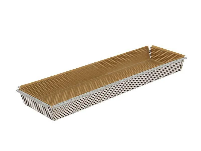 BEL3212.35 MOULE A TARTE DE BUYER RECTANGULAIRE AMOVIBLE PERFORE