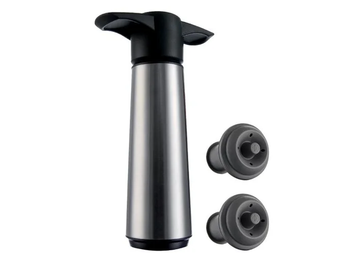 BEL863 POMPE A VIDE VACU VIN WINE SAVER INOX
