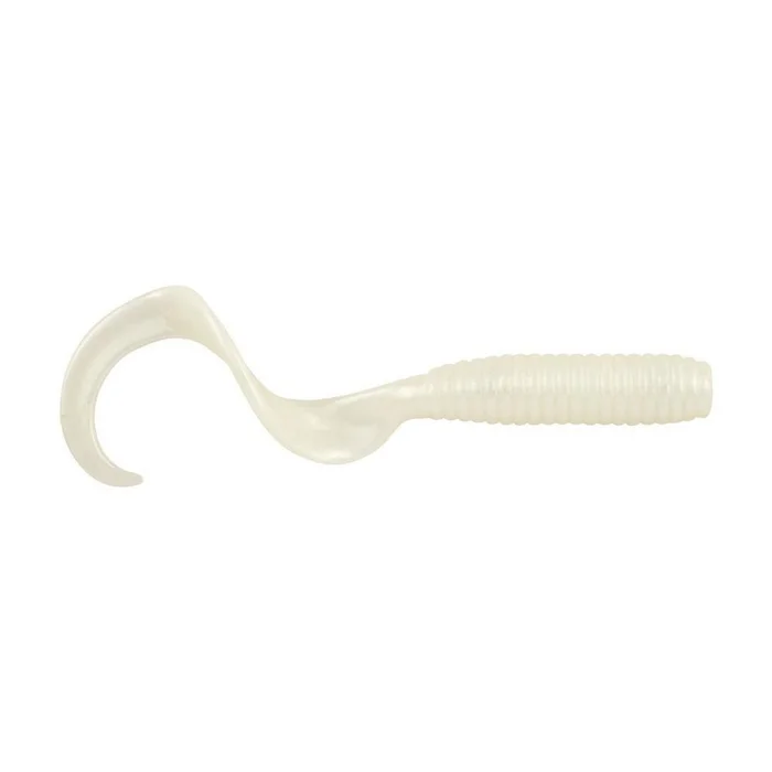 Berkley Gulp! Alive! Grub de 4 po – Pinte – Blanc perle – Image 3