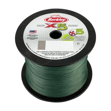 Berkley x5 Braid Bulk Spool – Low-Vis Green