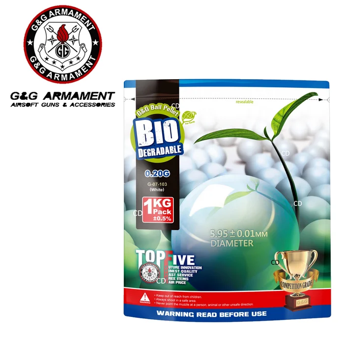 BILLES G&G ARMAMENT BIO BLANCHES 1KG 0.20G