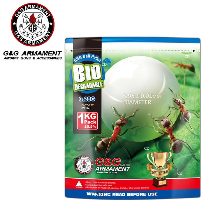 BILLES G&G ARMAMENT BIO BLANCHES 1KG 0.28G