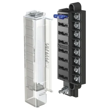 Blocs de fusibles compacts Blue Sea 5046 ST Blade – 8 circuits avec couvercle