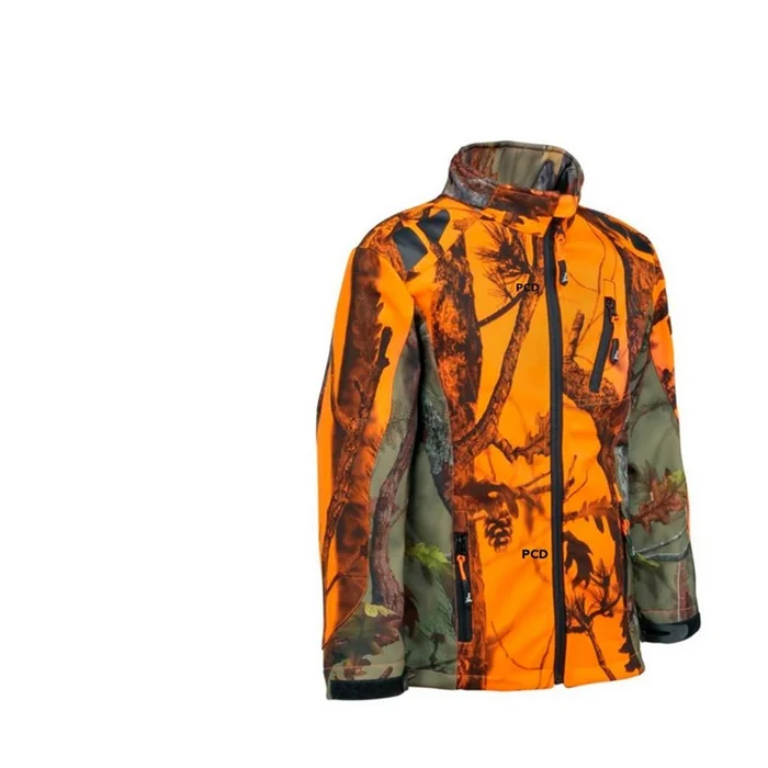 Blouson Enfant Percussion Softshell Camo Orange