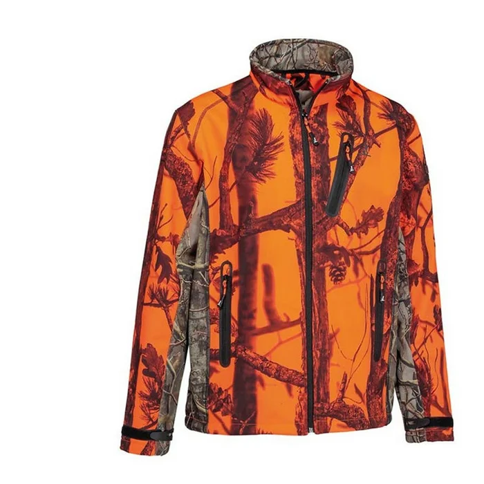 Blouson Homme Percussion Softshell Ghost Camo Blaze & Black