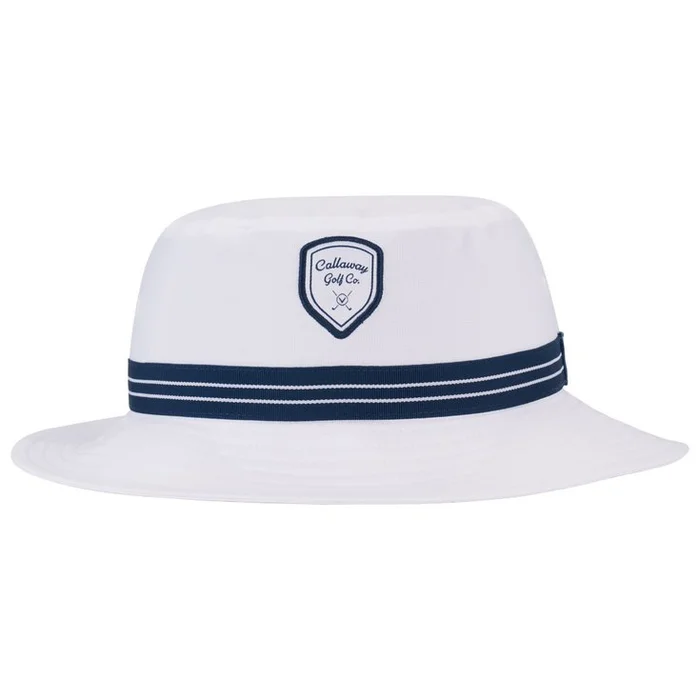 Bob Callaway Golf Bucket Hat White Navy