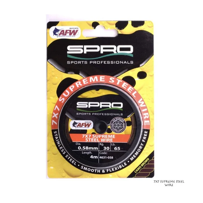 Bobine Acier Spro 7×7 Supreme Steel Wire 4m