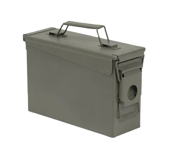 Boîte à munitions Mil-Tec US en acier M19A1 Cal.30, vert olive