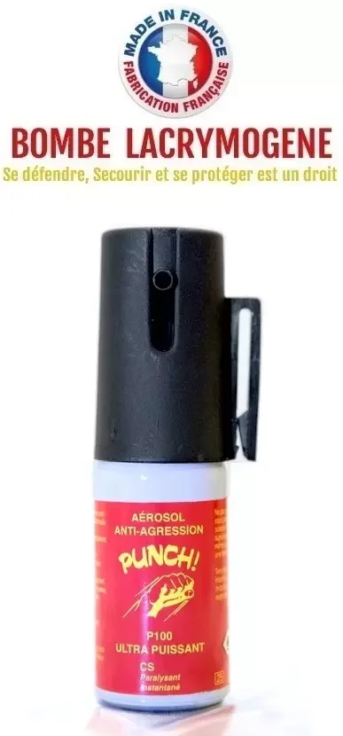 Bombe lacrymogène 15ml GEL CS – aérosol spray lacrymo