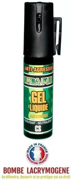 Bombe lacrymogène 25ml GEL CS – aérosol spray lacrymo