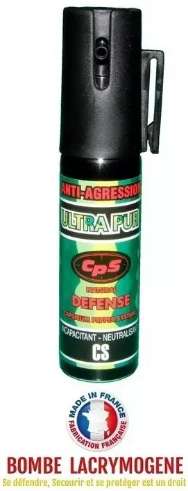 Bombe lacrymogène 25ml GEL POIVRE – aérosol spray lacrymo