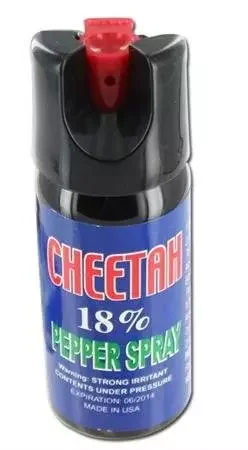 Bombe lacrymogène 60 ml au poivre OC, lacrymo 18 % matière