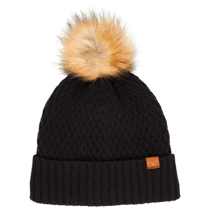 Bonnet Callaway Golf Ladies Pom Pom Beanie Black