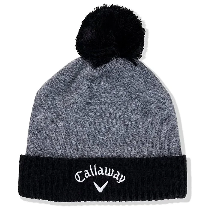 Bonnet Callaway Golf TA Pom Beanie Grey Black