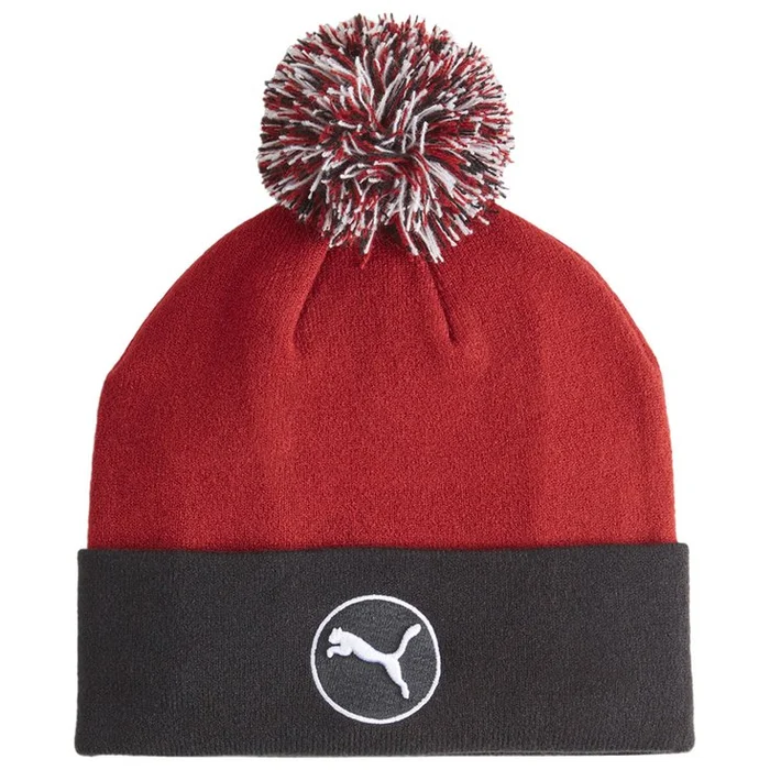 Bonnet Puma Golf Wrmlbl Removable Pom Beanie Intense Red Puma Black