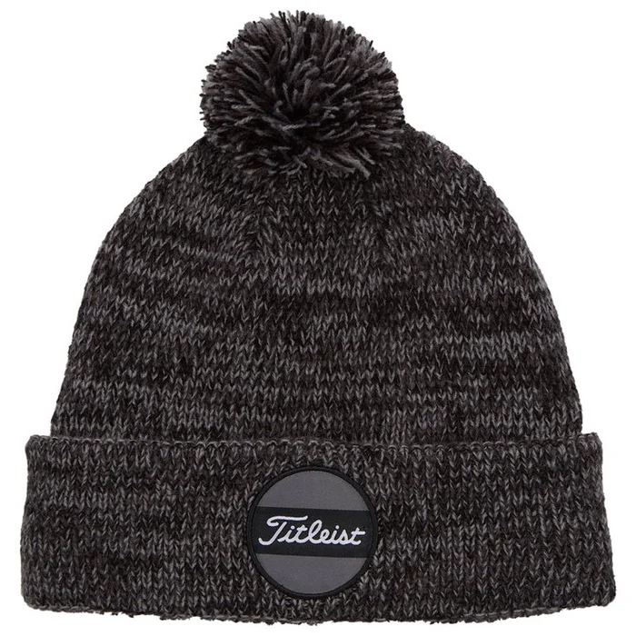 Bonnet Titleist Junior Boadwalk Pom Pom Heather Black