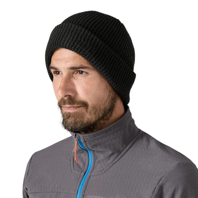 Bonnet Unisexe Patagonia Snowdrifter – Black – Image 2