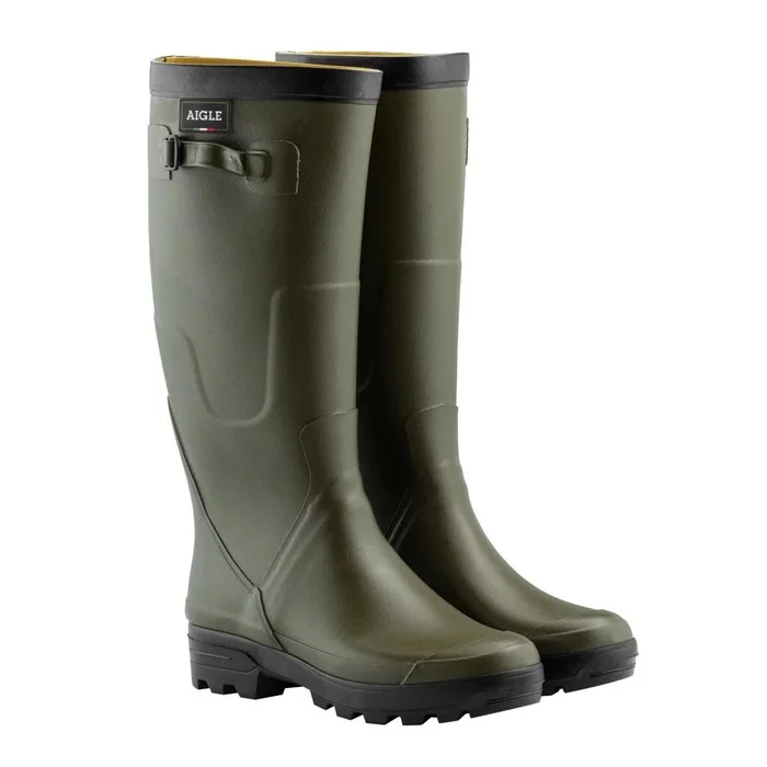 Bottes de Chasse Aigle Benyl Kaki – Mollet XL – Confort et Protection Optimale – Adaptées aux Terrains Humides